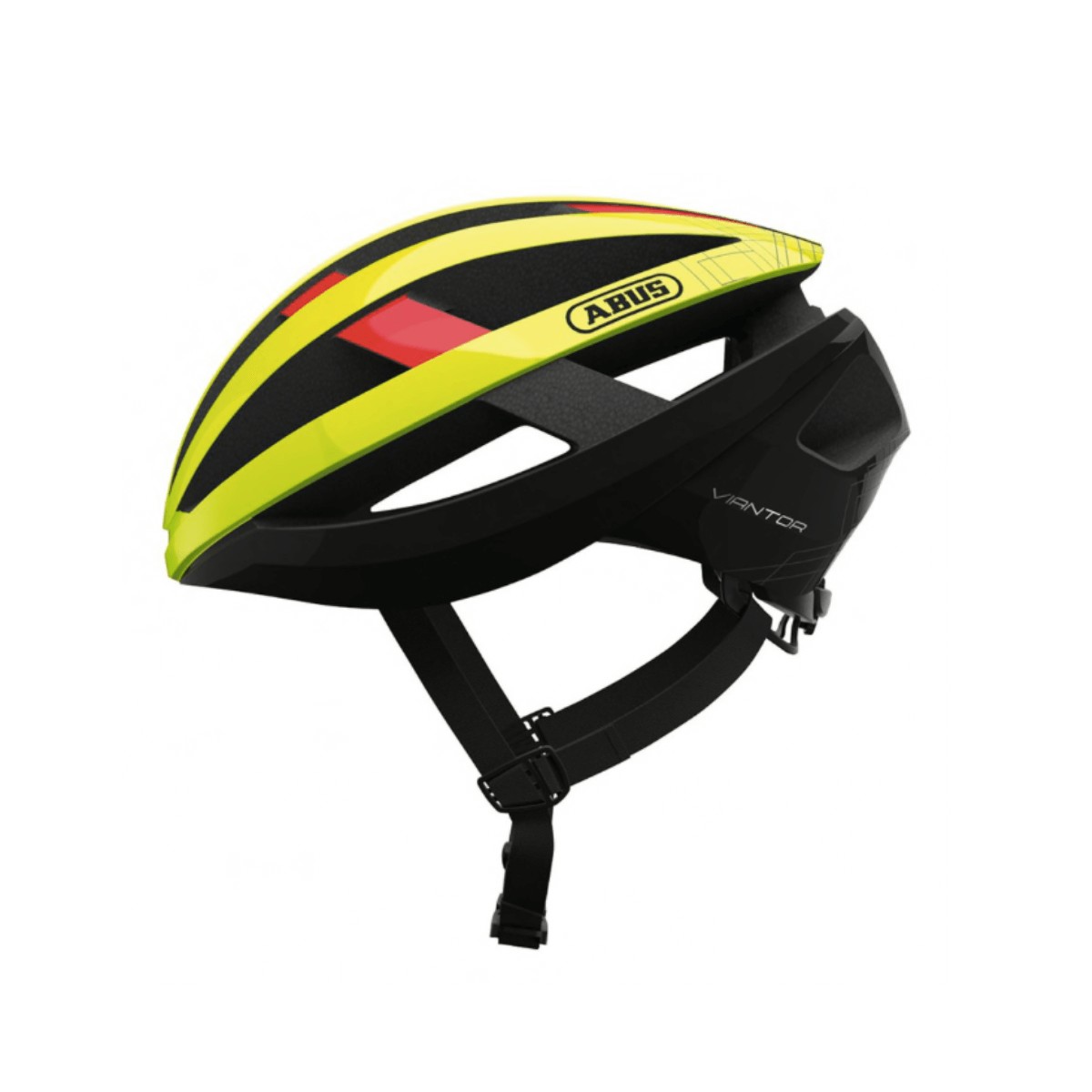 Capacete Abus Viantor Amarelo Vermelho, Tamanho M: 54-58 cm