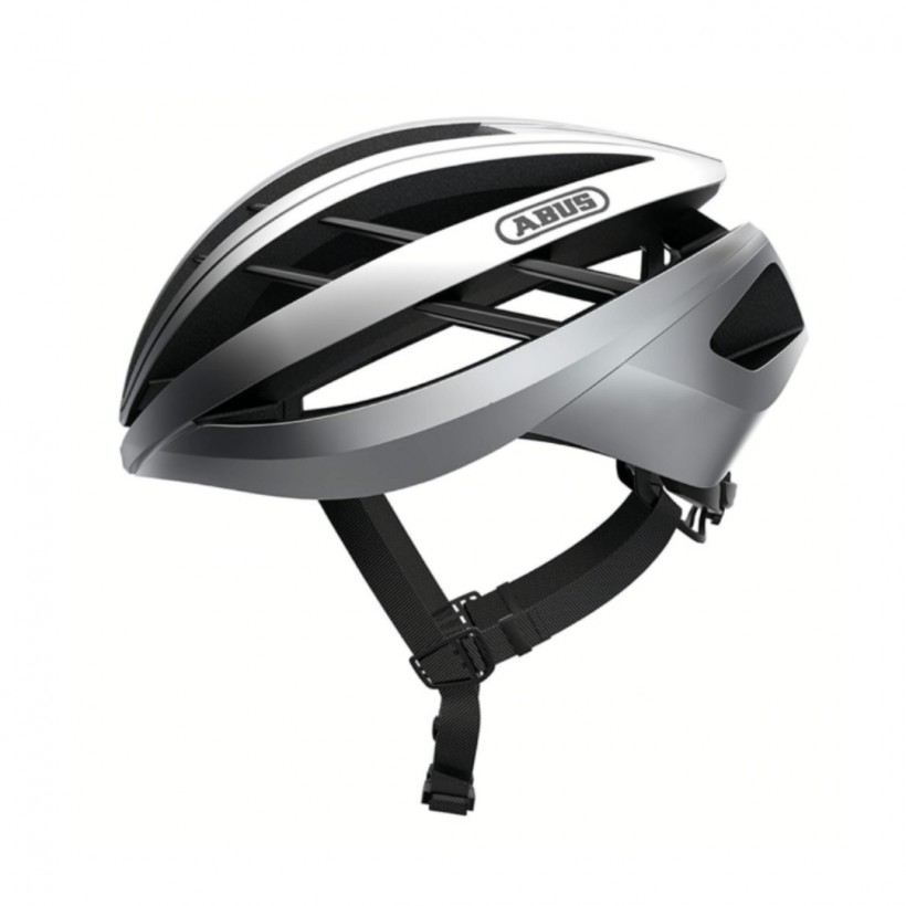 Abus Aventor Silver Black Helmet