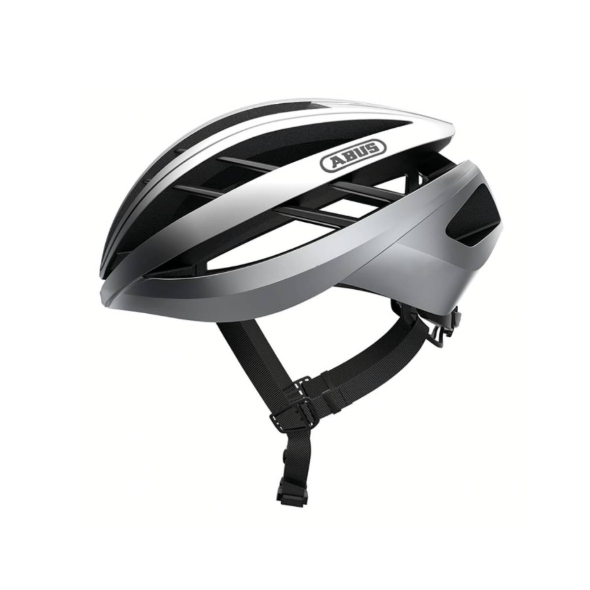 Capacete Abus Aventor Branco de Prata, Tamanho S