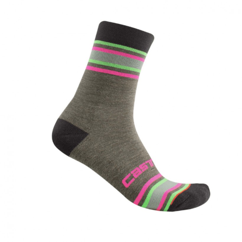 Calcetines Castelli Striscia 13 Gris multicolor mujer