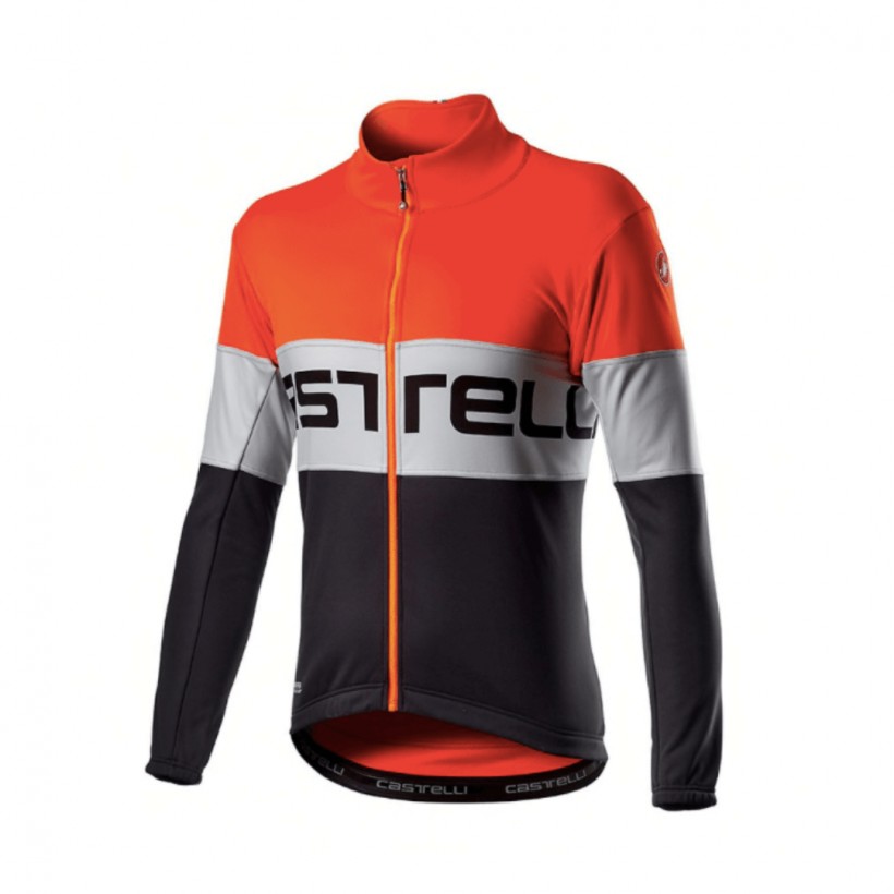 Castelli Prologo Jacke Orange Dunkelgrau