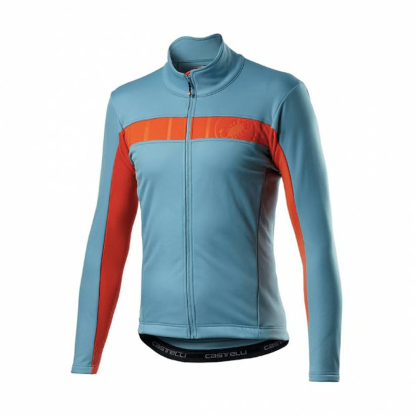 Castelli Mortirolo VI Jacket Sky blue Orange