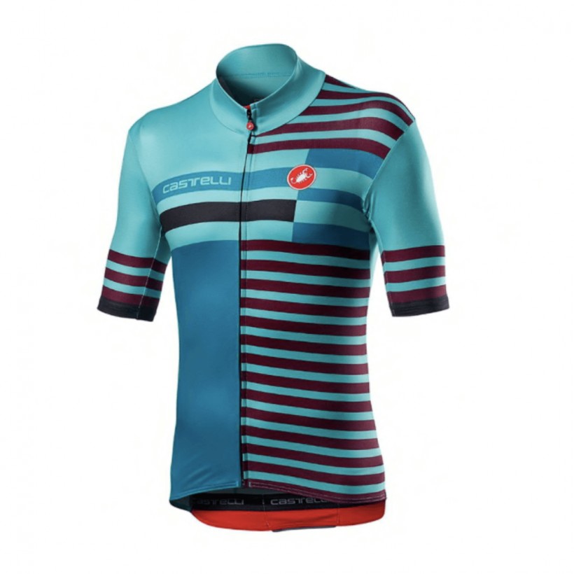 Castelli Mid Weight Pro Short Sleeve Light Blue Jersey