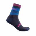Calcetines Castelli Linea 15 azul rosa Mujer