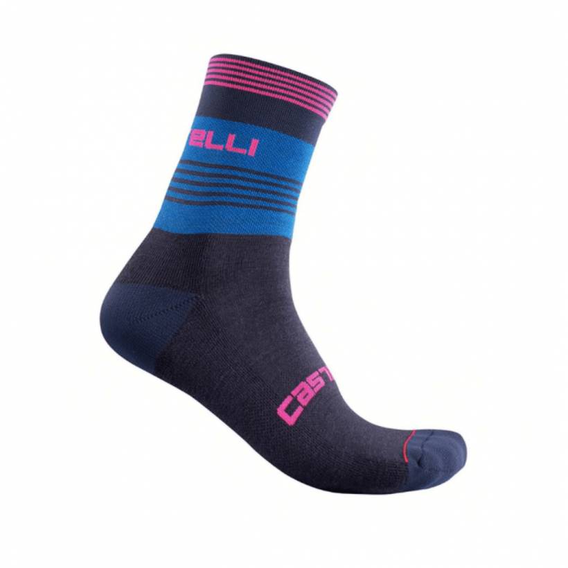Calcetines Castelli Linea 15 azul rosa Mujer