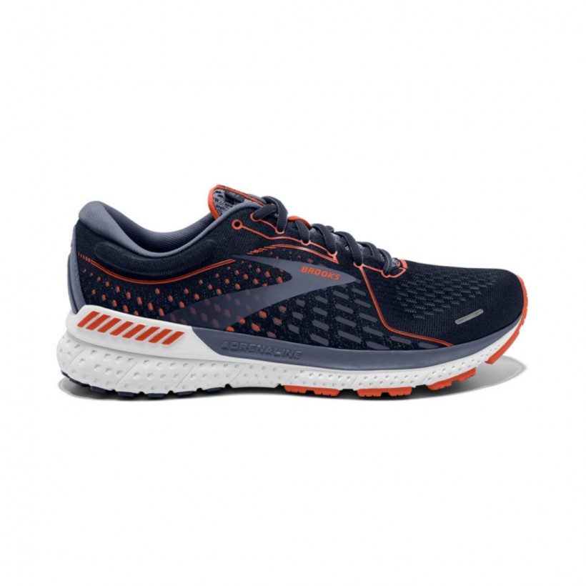 Brooks Adrenaline GTS 21 Wide 2E Shoes Blue Gray Red SS21