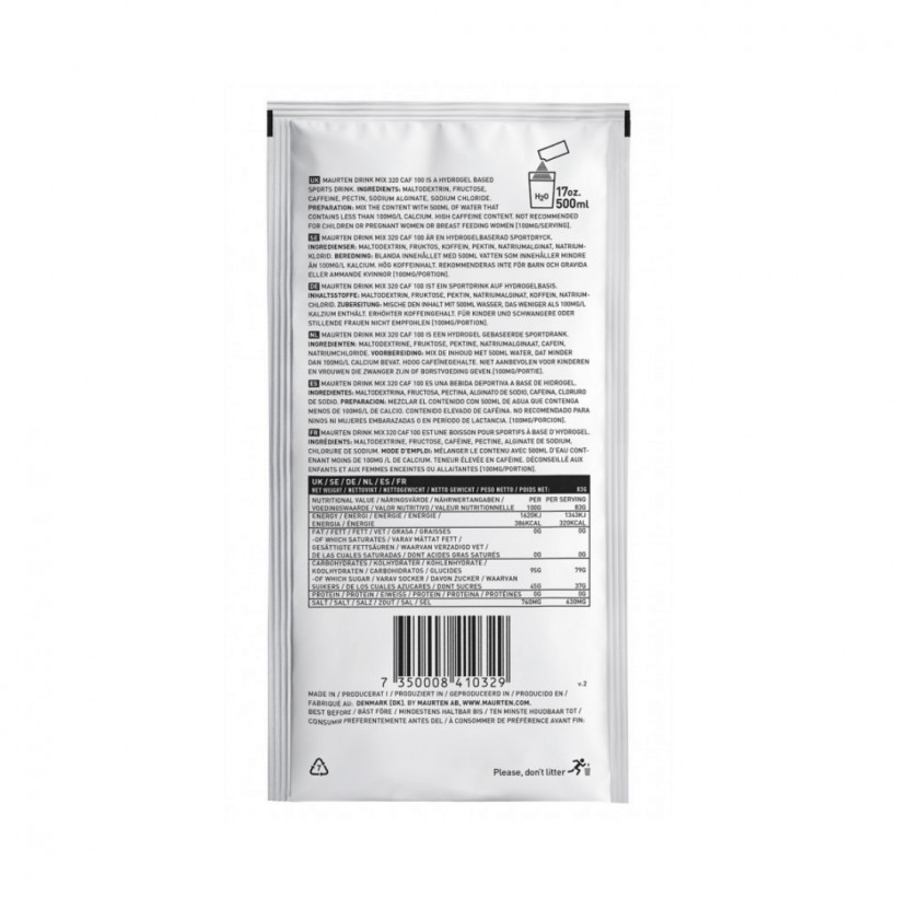 Mélange pour boisson hydrogel Maurten 320 Caf100 83 g