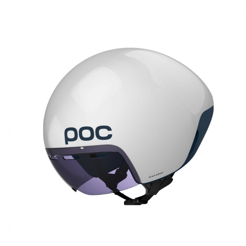POC Cerebel White Blue Helmet