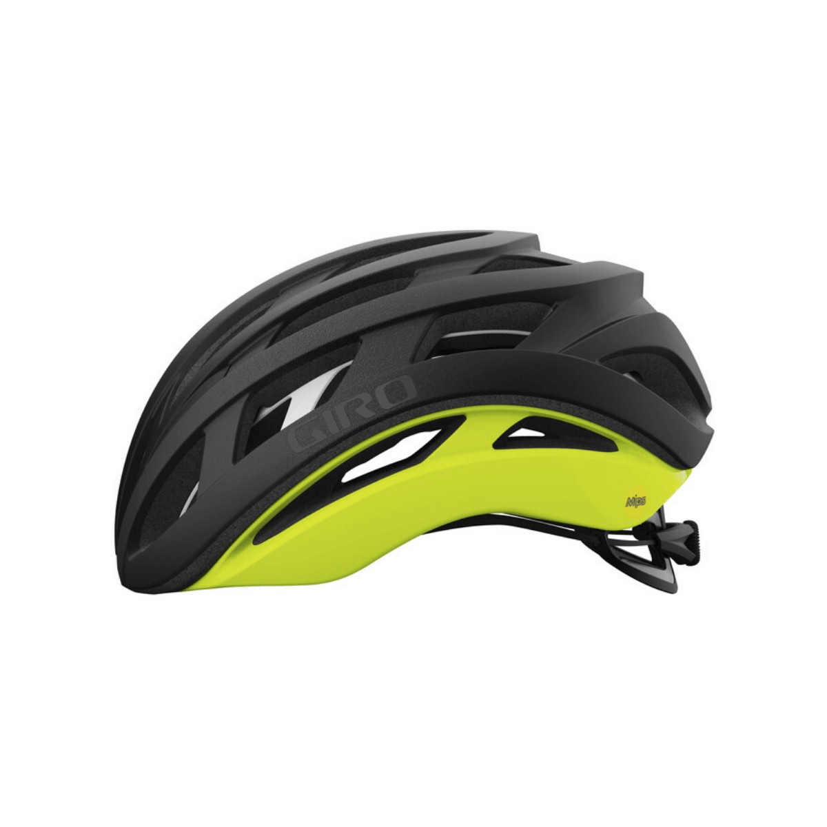 Casco Giro Helios Mips Negro Amarillo Fluor, Talla M