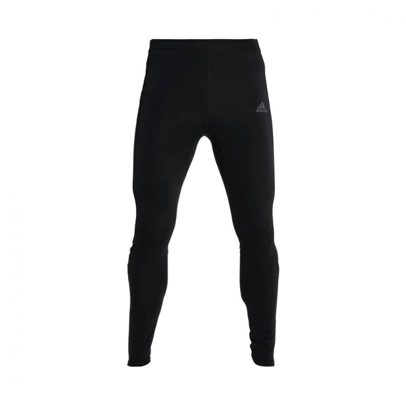 adidas Running 3 stripe leggings in black