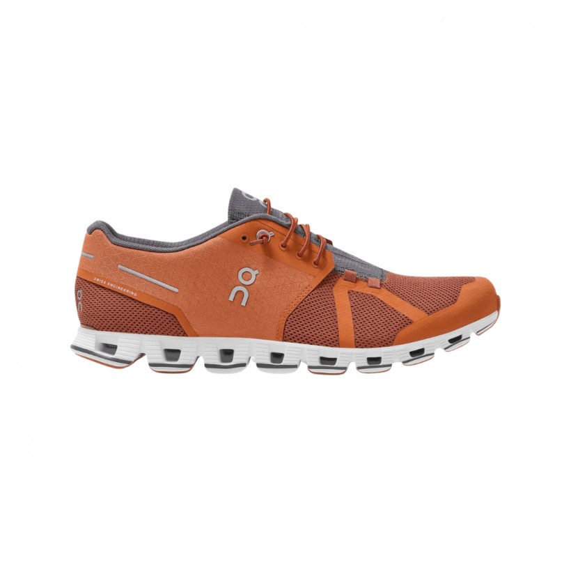 On Cloud Russet Orange Red Sneakers