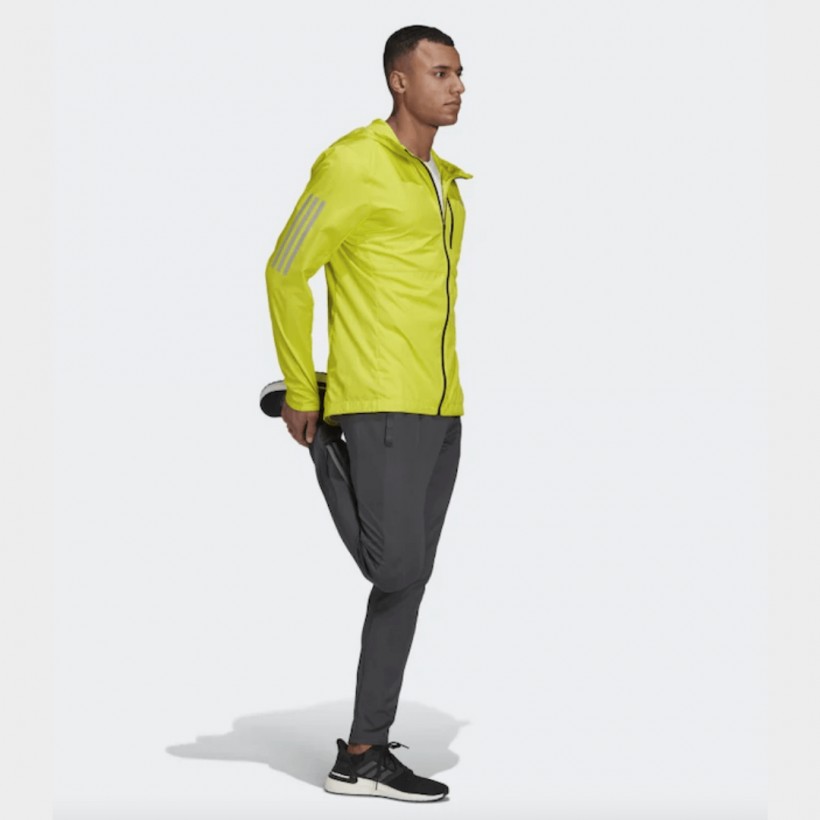 Adidas yellow running 2025 jacket