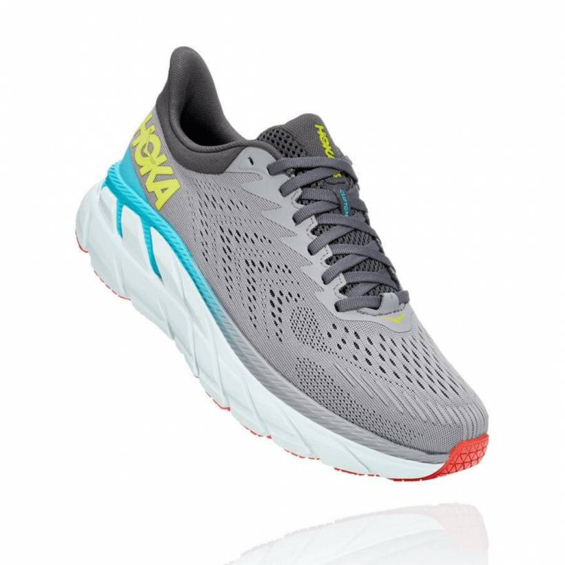 Hoka One One Clifton 7 Buty Szary Niebieski Żółty SS21
