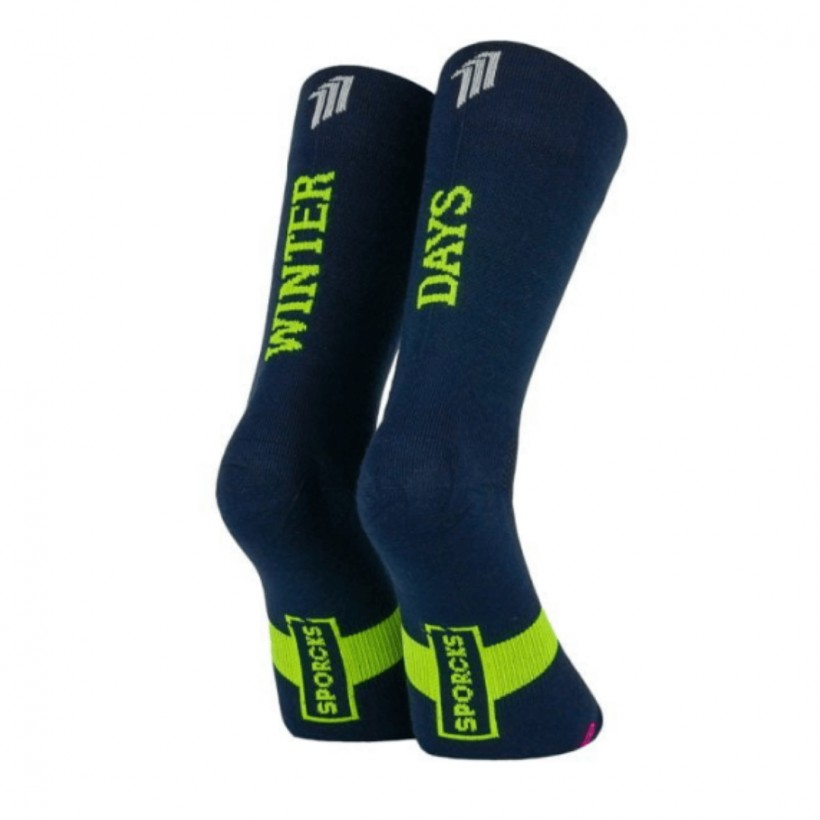 Chaussettes Sporcks Winter Days Bleu Marine Vert