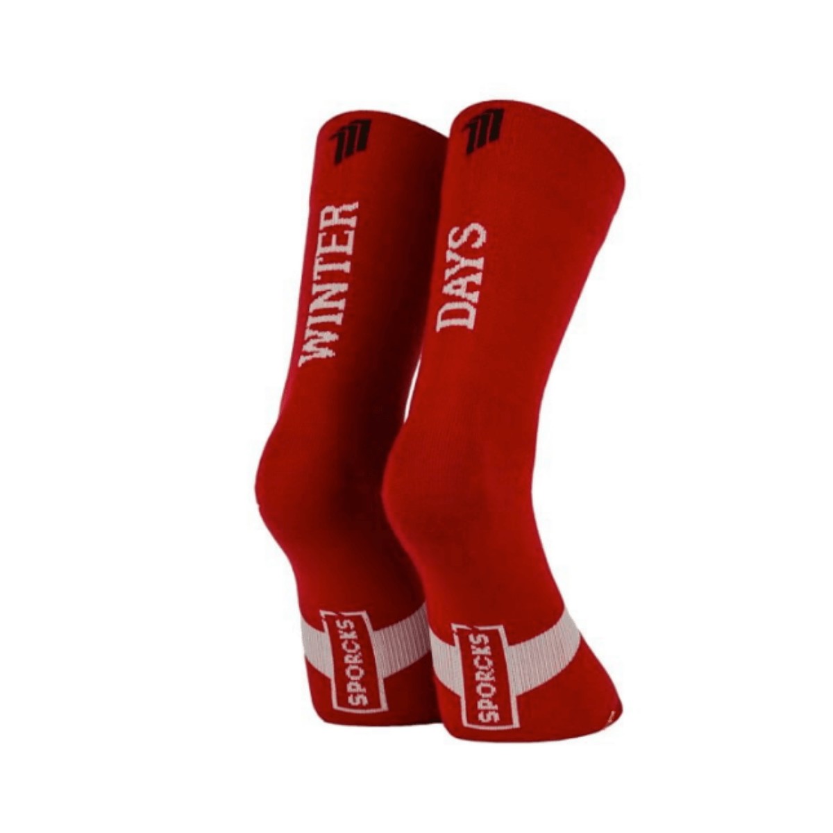 Calcetines Sporcks Winter Days Rojo Blanco, Talla S