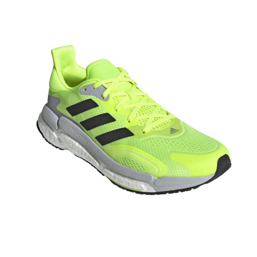 Adidas Solar Boost 3 Laufschuhe Fluor Gelb Schwarz Grau SS21