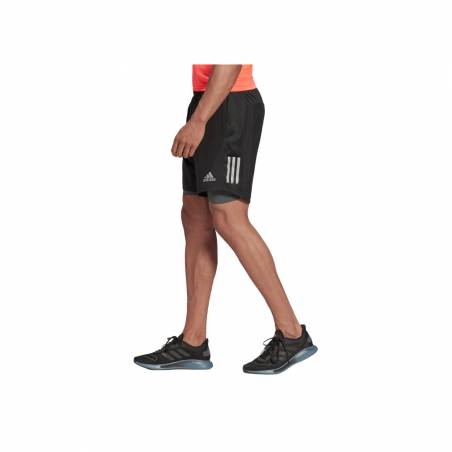 Adidas Own the run Two-in-One Shorts Black Gray