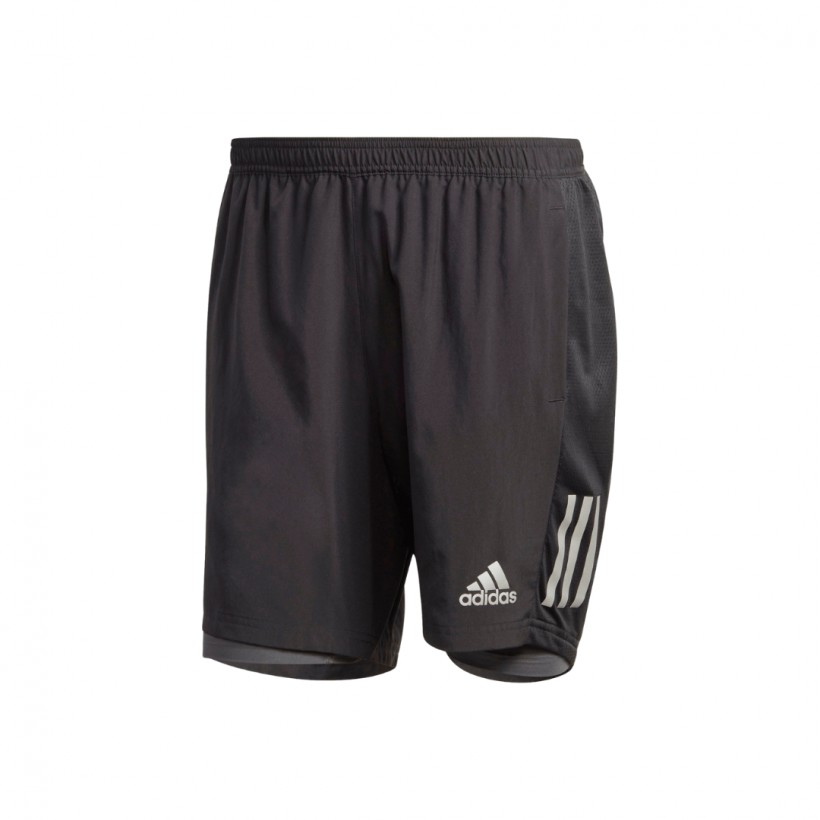 Adidas Own the run Two-in-One Shorts Black Gray