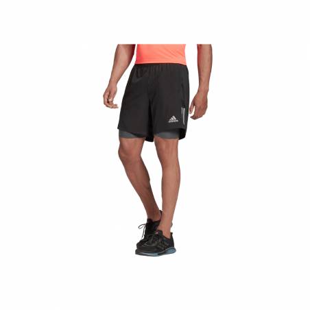 Adidas Own the run Two-in-One Shorts Black Gray