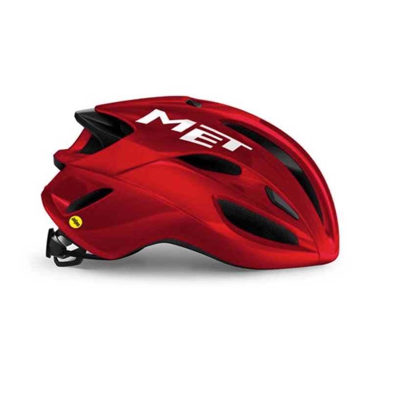 Capacete Met Rivale Mips Vermelho metálico brilhante