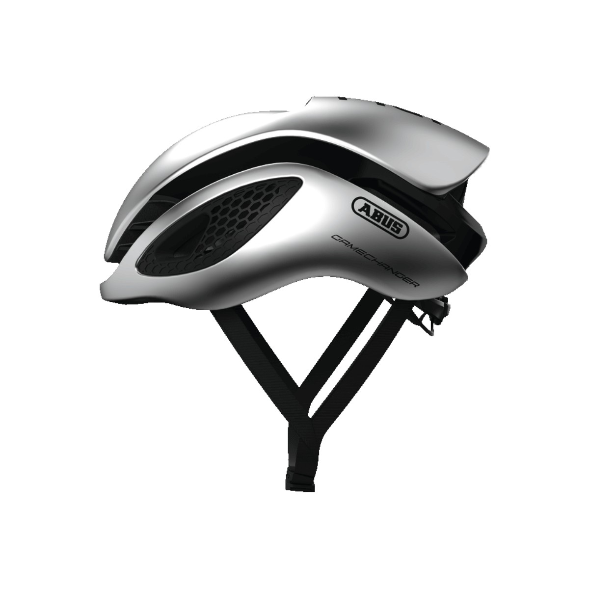 Casque Abus Gamechanger Silver Gloss, Taille M