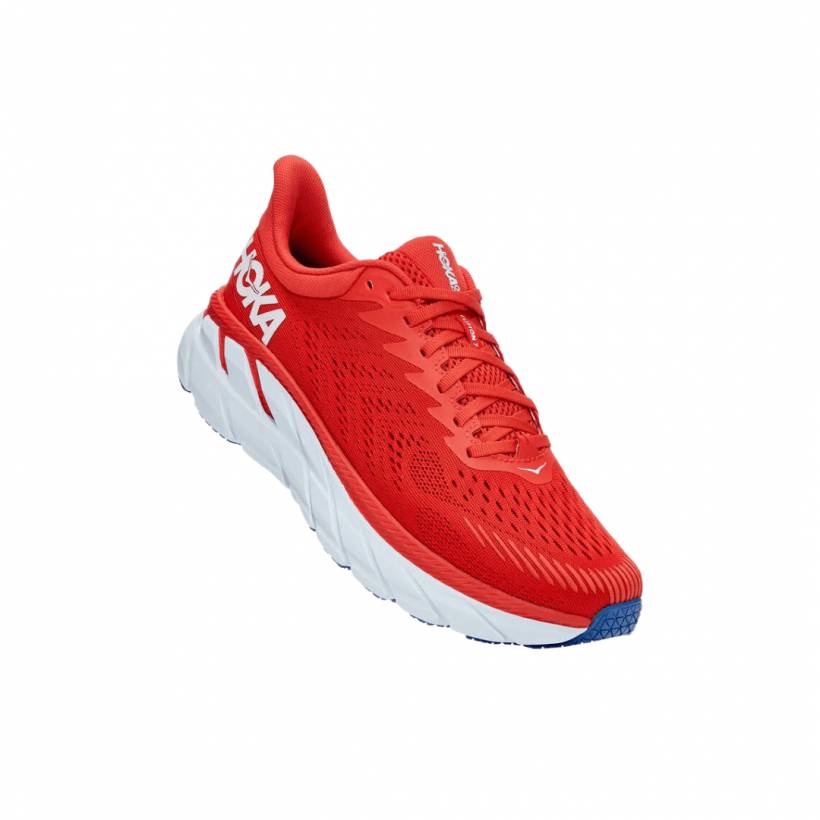 Hoka One One Clifton 7 Buty Biały Czerwony SS21