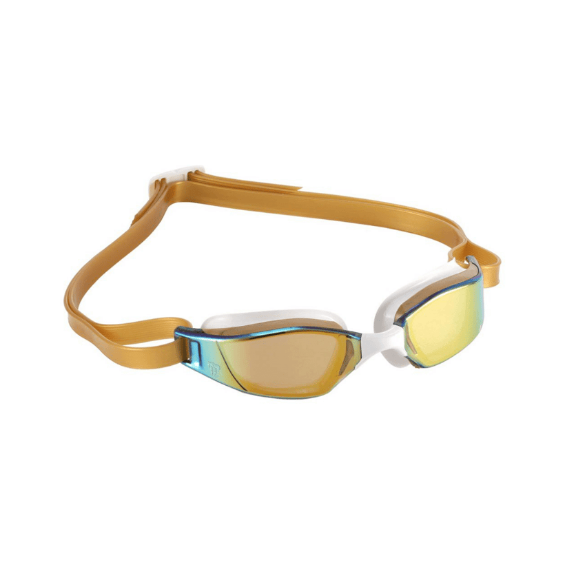 Lunettes de natation Michael Phelps Xceed doré blanc verres miroir