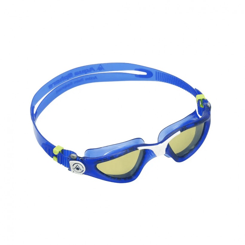 Aqua Sphere Kayenne Swimming Goggles Blue White Yellow Polarized Lenses