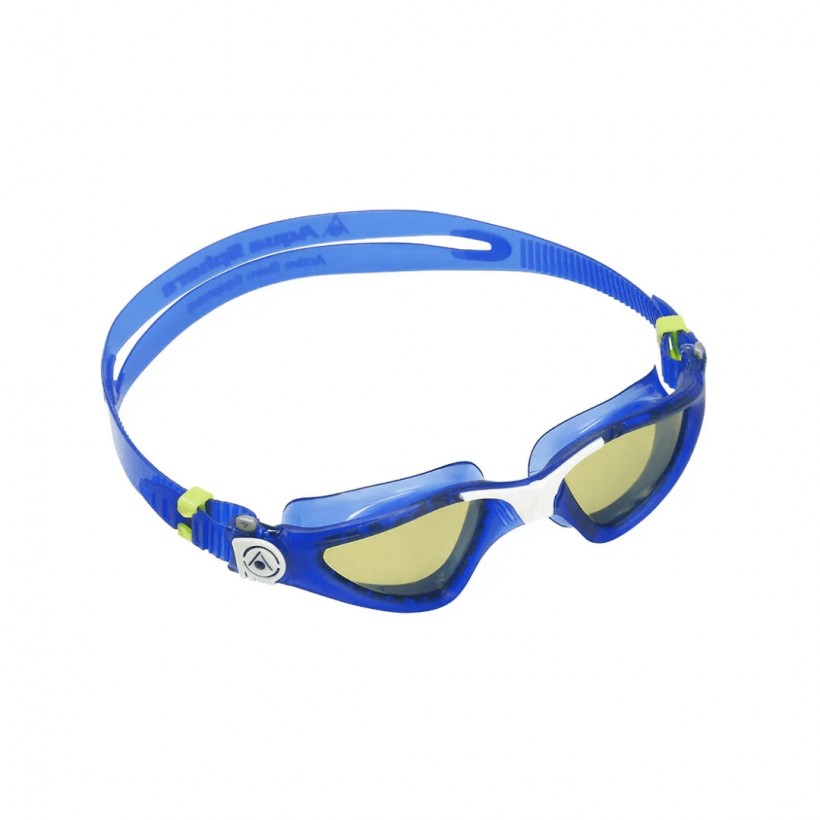 Aqua Sphere Kayenne Lunettes De Natation Bleu Blanc Jaune Verres Polarisés