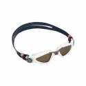 Occhialini da nuoto Aqua Sphere Kayenne Small con lenti polarizzate marroni bianche nere