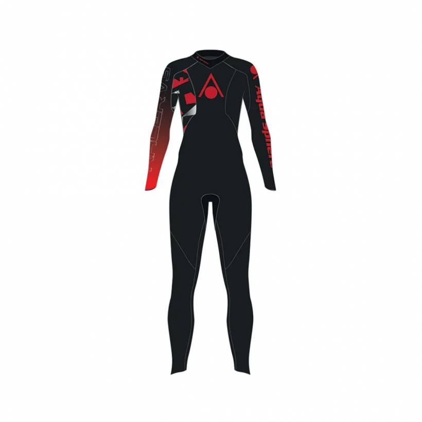 Fato de mergulho Aqua Sphere Racer 3 Preto Vermelho