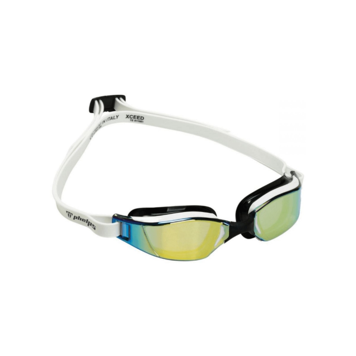 Brille Schwarz günstig Kaufen-Phelps Xceed Schwimmbrille Schwarz Weißgold verspiegelte Gläser. Phelps Xceed Schwimmbrille Schwarz Weißgold verspiegelte Gläser <![CDATA[Phelps XCEED Schwimmbrille Schwarz Weißgold verspiegelte Gläser Die XCEED-Wettkampfbrille kombi