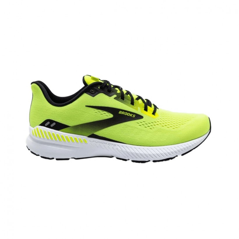 Brooks Launch GTS 8 Shoes Fluorescent Yellow White Black