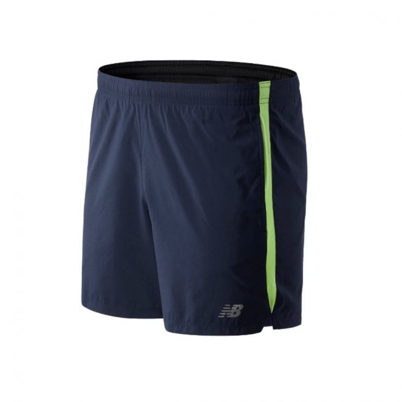 New Balance Accelerate 5 In Shorts Blue Lime Green