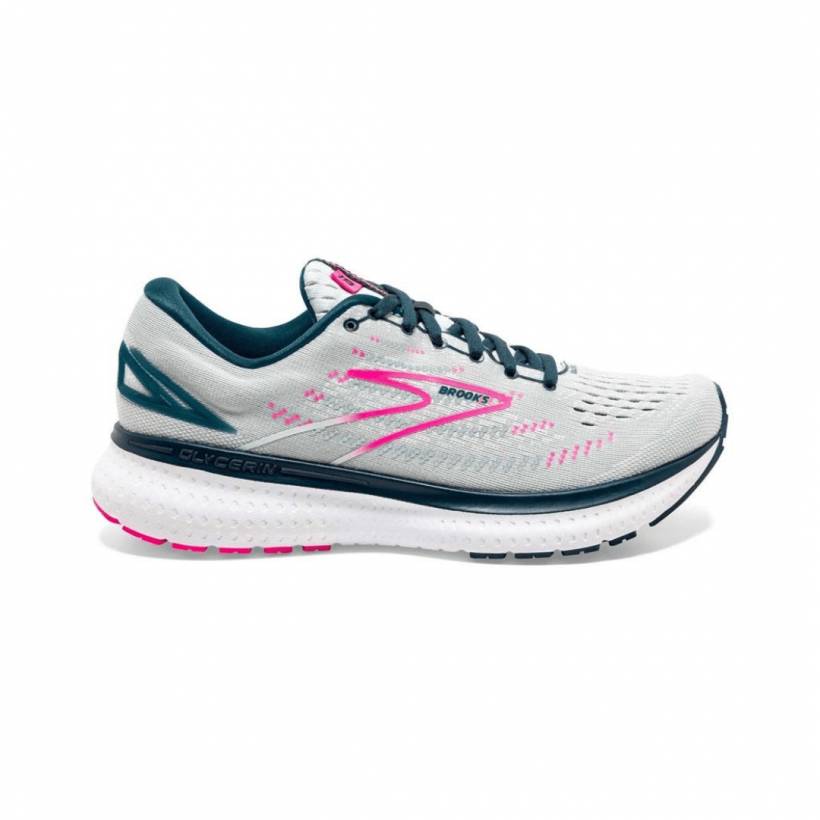 Brooks Glycerin 19 Schuhe Grau Blau Rosa Frau SS21