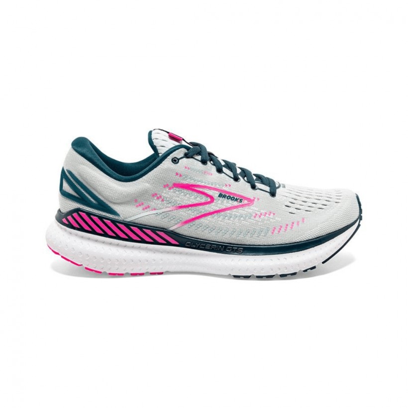 Brooks Glycerin GTS 19 Schuhe Grau Blau Rosa SS21 Frau