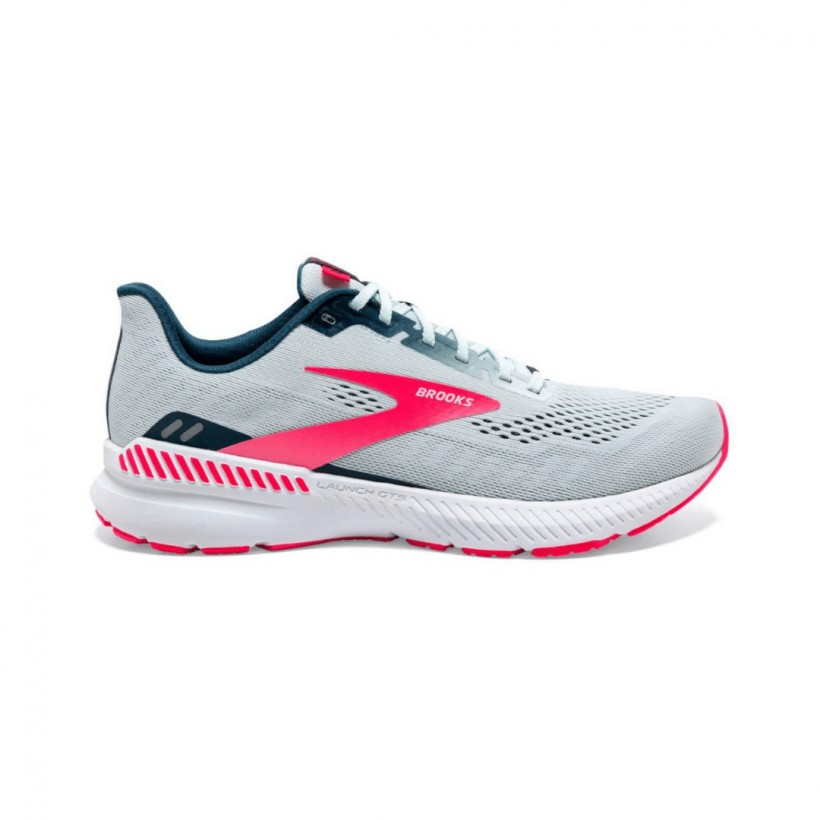 Brooks Launch GTS 8 Gray Blue Pink SS21 Woman Shoes