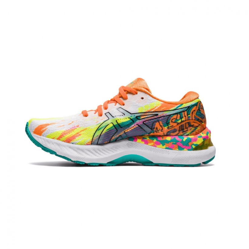 Zapatillas Asics Gel Nimbus 23 Naranja Blanco Azul SS21 Mujer