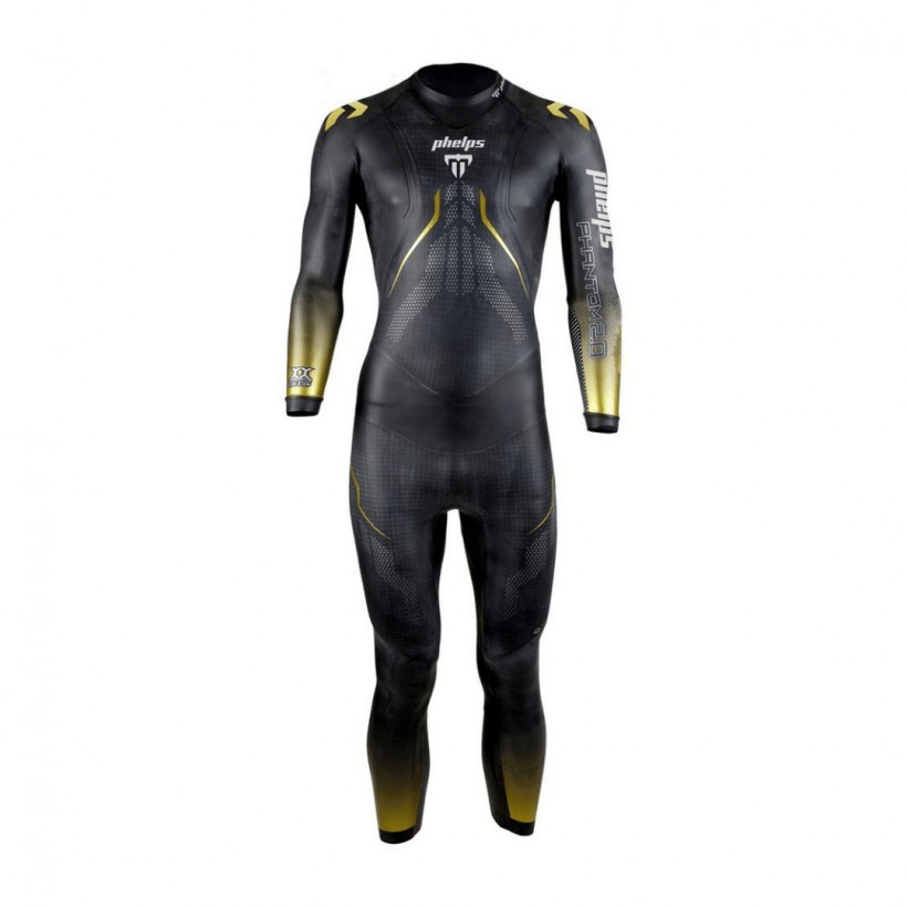 Phelps Phantom 2.0 Black Yellow Mens Wetsuit