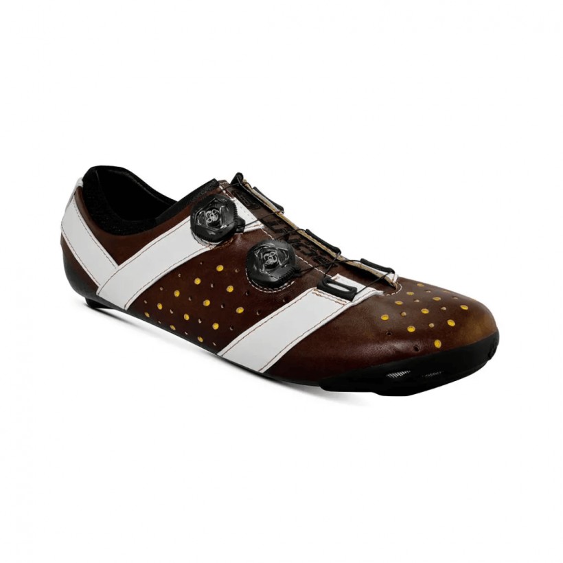 Scarpe Bont Vaypor+ in pelle di canguro marroni bianche