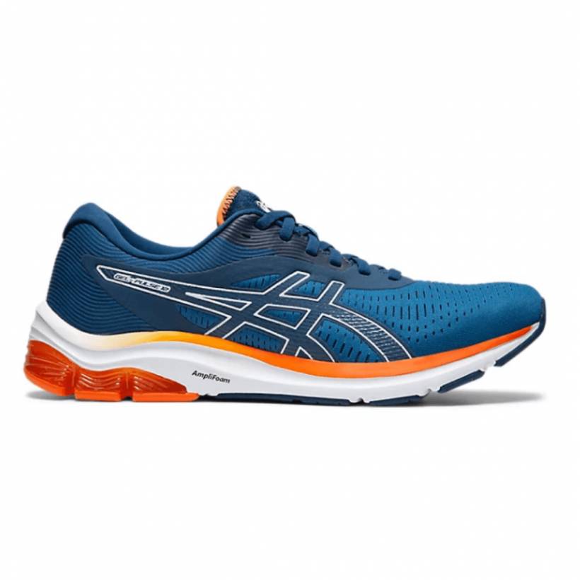 Asics Gel-Pulse 12 tênis de corrida azul laranja branco SS21