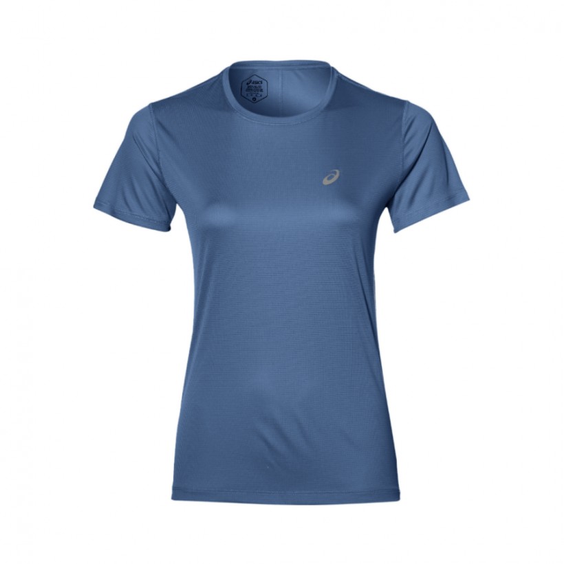 Asics Silver Top Short Sleeve Woman Blue T-Shirt