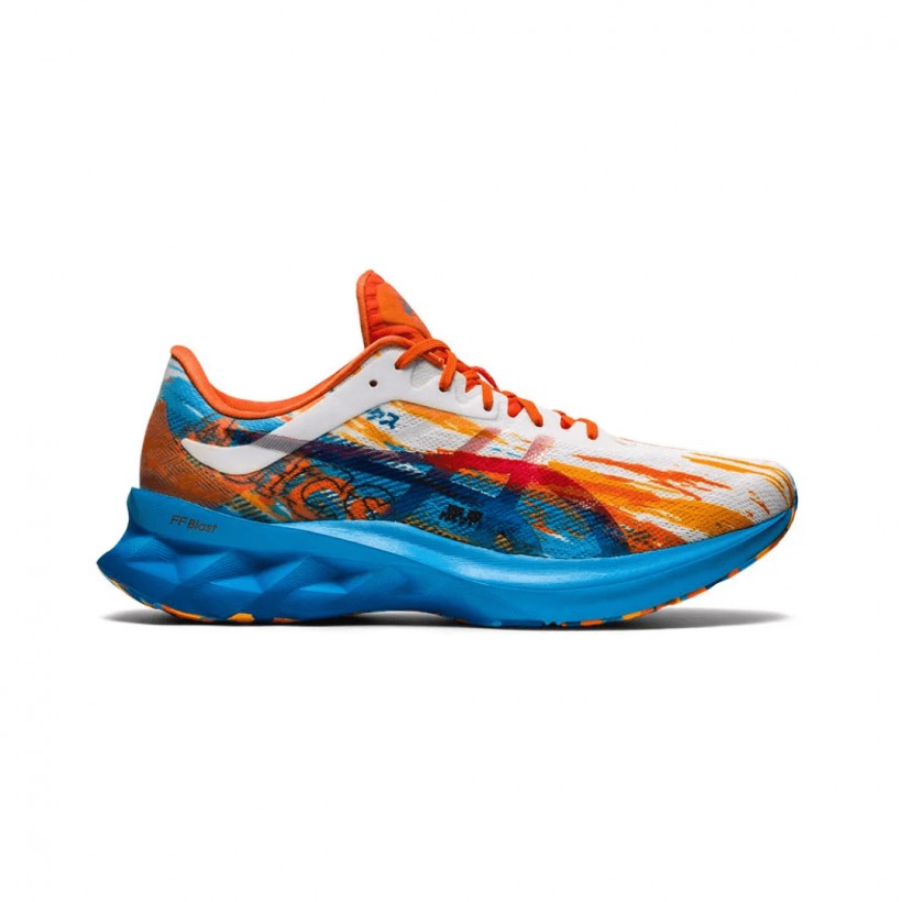 Scarpe ASICS Novablast Digital Blu Arancioni Bianche