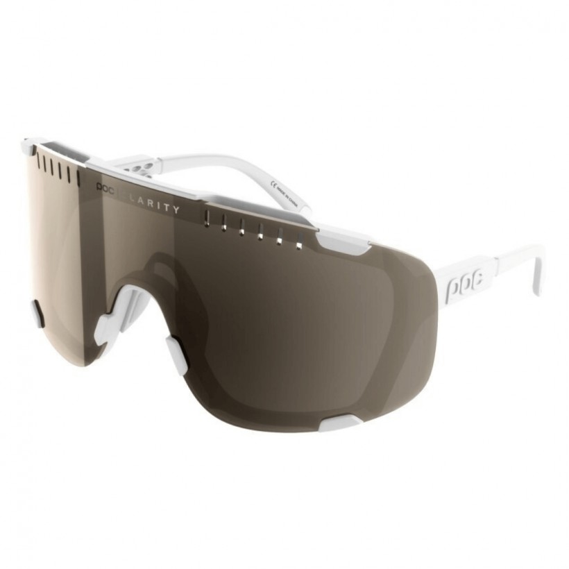 Gafas POC Devour Blanco lentes Marrón Plateado