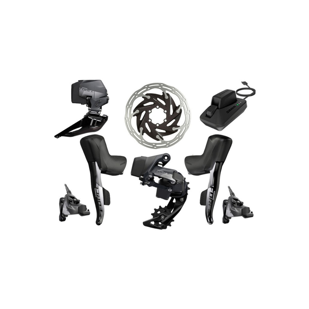 SRAM Force eTap AXS HRD FM 2x12 speed gear group set