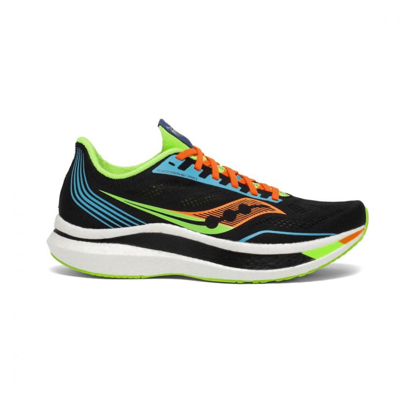 Saucony Endorphin Pro Running Shoes Black Green Orange SS21