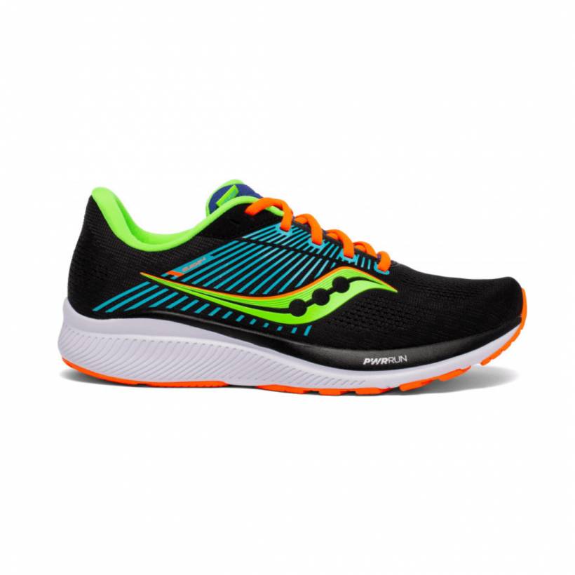 Zapatillas Saucony Guide 14 Negro Verde Naranja SS21