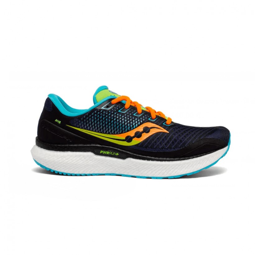 Saucony Triumph 18 Running Shoes Black Green Orange SS21