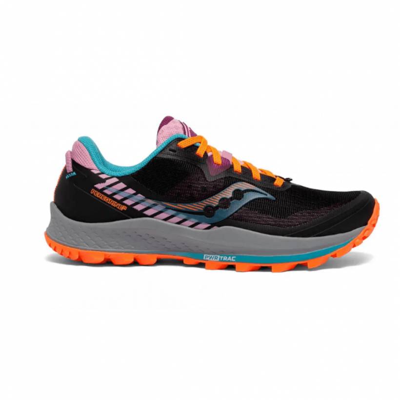 Saucony Peregrine 11 Black Orange Purple SS21 Women's Running Shoes