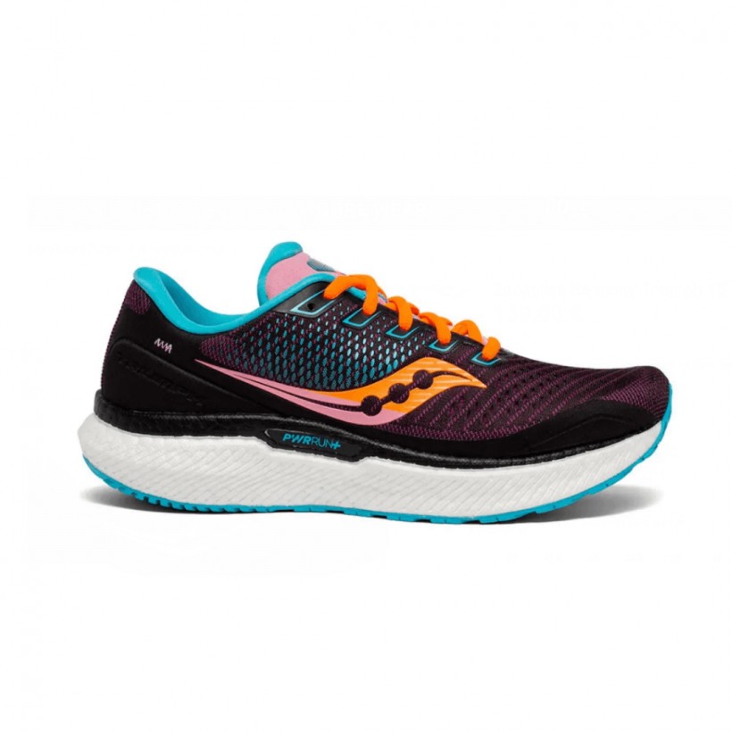 Saucony Triumph 18 Black Purple Orange SS21 Women's Running Shoes